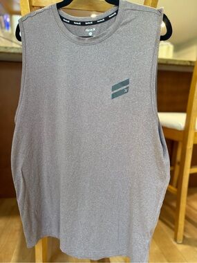 Hurley Men's Tank Top Heather Gray /Brown  with Dark  Gray  Logo